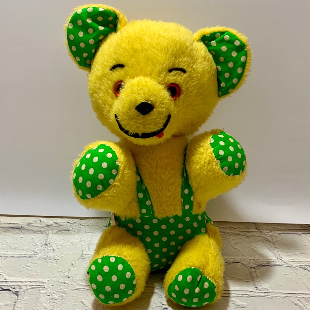 Vintage 1960’s 1970’s Wind Up Musical Teddy Bear Stuffed Animal